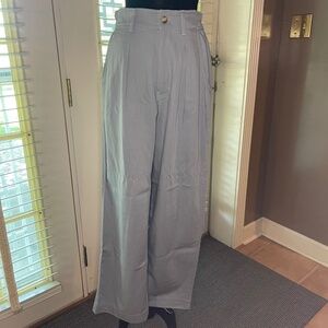 NW/OT Madewell The Neale Straight Leg Light Blue Trousers in Drapeweave